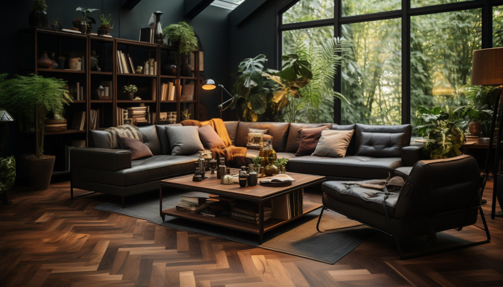 Divers - Comment parfaire le décor de son salon avec un parquet foncé ?